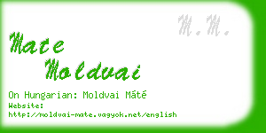 mate moldvai business card