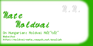 mate moldvai business card